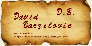David Barzilović vizit kartica